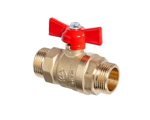 Кран шаровой ГАЛЛОП Стандарт 233 3/4″ ДУ-20 Py40 НР-НР полнопроходной, управление ручка-бабочка, корпус - латунь