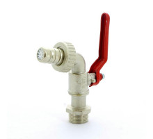 Кран шаровой Itap 166 1/2″ ДУ-15 PN-15 полнопроходной, двухходовой, материал корпуса - латунь, НР