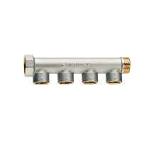 Коллектор Itap 450 1" ДУ-25 выходов 3x1/2" PN-10 внутренняя резьба, корпус никелированная латунь