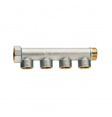 Коллектор Itap 450 3/4" ДУ-20 выходов 4x1/2" PN-10 внутренняя резьба, корпус никелированная латунь