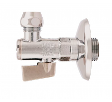Кран шаровой Itap 385 ДУ-10x1/2″ PN-8 стандартнопроходной, для смесителя с фильтром и трубками, наружная резьба, ручка-флажок, корпус - хромированная латунь