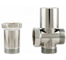 Комплект вентиль с удлинителем ITAP 230C 3/4"x3/4"x3/4" Dn-20x20x20 Pу16 однопроходной, для стиральных машин, корпус - хромированная латунь, резьбовое соединение - наружная-наружная-внутренняя