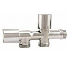 Вентиль ITAP 240U 1/2"x3/4"x3/4" Dn-15x20x20 Pу16 двойной, для стиральной и посудомоечной машины, корпус - хромированная латунь, резьбовое соединение - наружная-наружная-внутренняя
