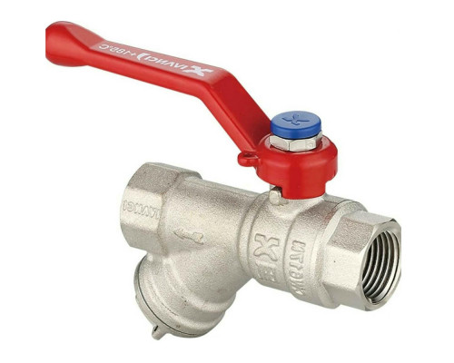 Кран шаровой IVANCI Superior IVC.100292.N.03 1/2″ ДУ-15 PN-20 латунный никелированный с фильтром, внутренняя / внутренняя резьба, управление ручка-рычаг
