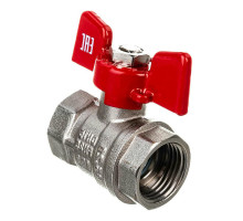 Кран шаровой IVANCI Stable IVC.101217.N.03 1/2″ ДУ-15 PN-25 латунный, внутренняя / внутренняя резьба, управление ручка-бабочка