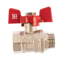 Кран шаровой IVANCI Stable IVC.101218.N.03 1/2″ ДУ-15 PN-25 латунный, внутренняя / наружная резьба, управление ручка-бабочка