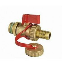 Кран шаровой 135 Icma 1/2″ ДУ-15 PN-16 стандартнопроходной, латунный, наружная резьба, ручка-флажок, со спускником