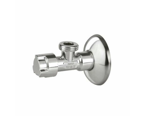 Кран шаровой угловой бытовой ICMA 519 1/2″x3/4″ ДУ-20 стандартнопроходной, латунный, резьбовой, кран-букса, с отражателем