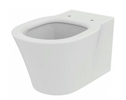 Унитаз подвесной Ideal Standard Connect Air с технологией Rimless, белый (арматура, дюропластовое сиденье с функцией мягкого закрывания, горизонтальный выпуск, глубокий смыв, безободковый)