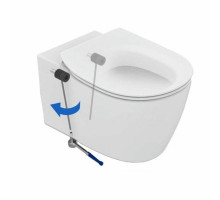 Унитаз подвесной Ideal Standard Connect белый, с функцией биде (без сиденья, горизонтальный выпуск)