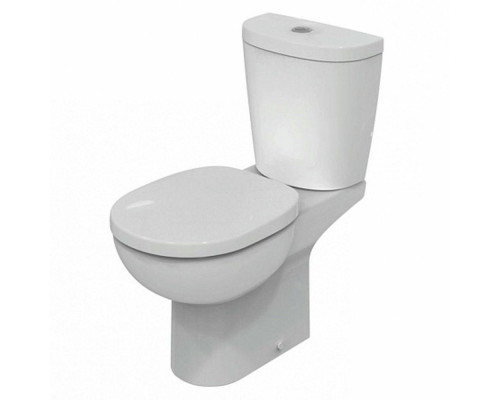 Унитаз-компакт Ideal Standard CONNECT CLASSIC (арматура, с сиденьем из дюропласта с микролифтом, горизонтальный выпуск, нижний подвод, 2/реж слив кнопка)