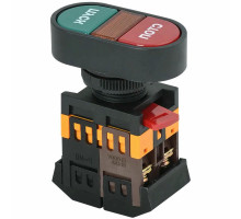 Кнопка пуск-стоп IEK APBB-22N Ду-22 1з+1р AC/DC красная-зеленая