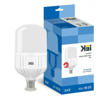 Лампа светодиодная IEK LLE-HP 50 Вт, 230 В, цоколь - E40, световой поток - 4500 Лм, цветовая температура - 6500 К, цвет свечения - холодный, форма - прямосторонняя