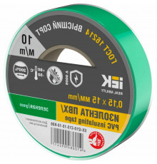 Изолента IEK MIXTAPE 7 0,15х15 мм, L= 10 м, зеленая