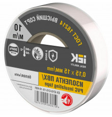 Изолента IEK MIXTAPE 7 0,15х15 мм, L= 10 м, белая