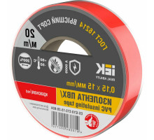 Изолента IEK MIXTAPE 7 0,15х15 мм, L= 20 м, красная