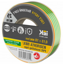 Изолента IEK MIXTAPE 7 0,15х19 мм, L= 25 м, желто-зеленая