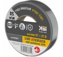 Изолента IEK MIXTAPE 7 0,15х19 мм, L= 20 м, серая