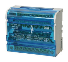 Шина нулевая в корпусе (ШНК) IEK 4х11мм 125А, количество полюсов - 3L+PEN, количество шин - 4, материал шин - латунь, корпус - пластик