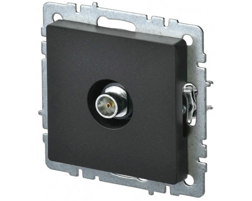 Розетка IEK Brite TV 1-местная для скрытой установки IP20 75Ом 5-862 МГц, оконечная, черная