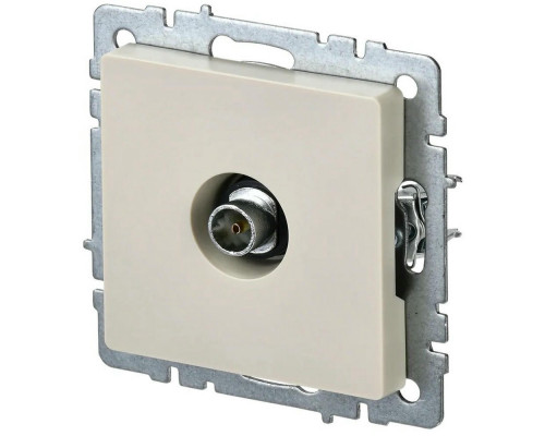 Розетка IEK Brite TV 1-местная для скрытой установки IP20 75Ом 5-862 МГц, оконечная, бежевая