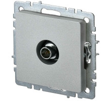 Розетка IEK Brite TV 1-местная для скрытой установки IP20 75Ом 5-862 МГц, оконечная, алюминий