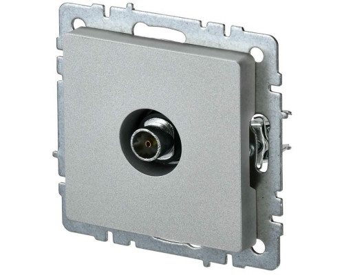 Розетка IEK Brite TV 1-местная для скрытой установки IP20 75Ом 5-862 МГц, оконечная, алюминий