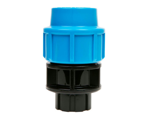 Муфта Джилекс Dn25х3/4″ Ру-12.5 комбинированная, для ПНД труб, материал - полиэтилен, присоединение - компрессионное / ВР