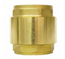Клапан обратный пружинный STI 1″ Dn-25 PN-16 латунный с латунным штоком