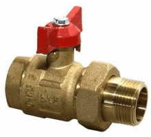 Кран шаровый SantechSystems 11б27п1 1/2″ ДУ-15 PN-16 муфтовый, стандартнопроходной, корпус - латунь, присоединение - внутренняя резьба/″американка″, управление - ручка-бабочка