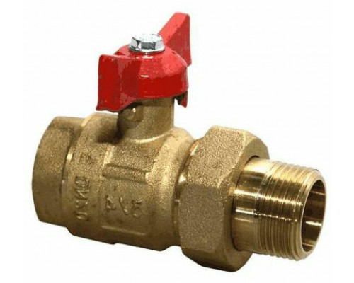 Кран шаровый SantechSystems 11б27п1 1/2″ ДУ-15 PN-16 муфтовый, стандартнопроходной, корпус - латунь, присоединение - внутренняя резьба/″американка″, управление - ручка-бабочка