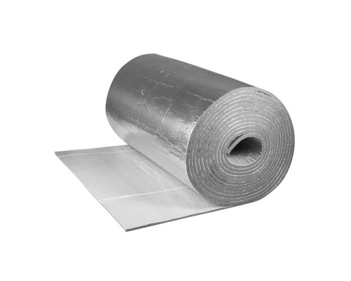 PN-лон теплоизоляционный самоклеящийся K-FLEX AIR AD METAL 10/1-20 S= 10 мм, размер 1х20м, материал — вспененный каучук, покрытие — METAL