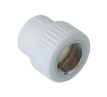 Муфта PP-R Kalde Dn25х3/4″ Ру-25 полипропиленовая, комбинированная, ВР/пайка, белая