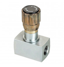 Дроссель двунаправленный LSQ L G10-G3/8″ Dn-10 PN-315 условный проход 10 мм, присоединение внутренняя резьба, корпус - сталь, уплотнение - NBR