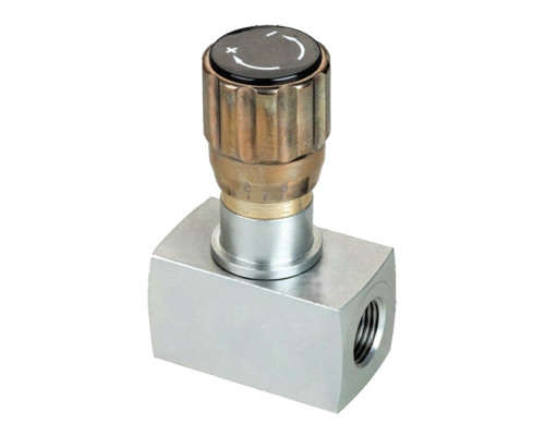 Дроссель двунаправленный LSQ L G10-G3/8″ Dn-10 PN-315 условный проход 10 мм, присоединение внутренняя резьба, корпус - сталь, уплотнение - NBR