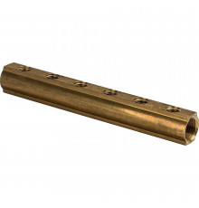 Коллектор LUXOR CD 457/6 G1″ х G1/2″ ДУ-25 PN-10 распределительный, корпус - латунь, 6 выходов