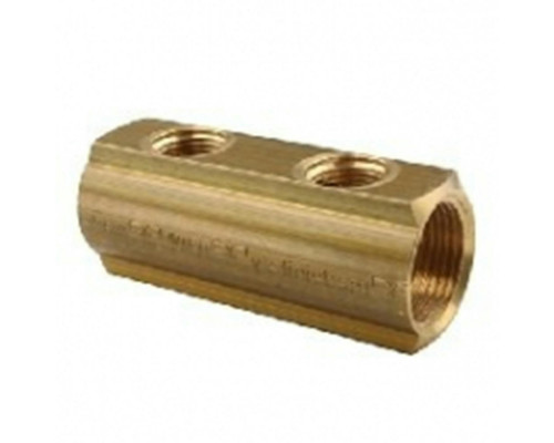 Коллектор LUXOR CD 457/2 G1″ х G1/2″ ДУ-25 PN-10 распределительный, корпус - латунь, 2 отвода