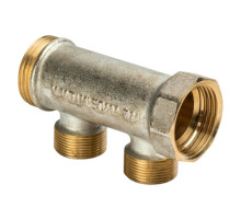 Коллектор LUXOR CP 402 G1″ x (W24x19) ДУ-25 PN-10 распределительный, корпус - латунь, 4 выхода