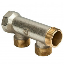 Коллектор LUXOR CP 402 G3/4″ x (W24x19) ДУ-20 PN-10 распределительный, корпус - латунь, 4 выхода