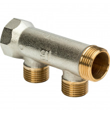 Коллектор LUXOR CP 422 G1″ х G1/2″ ДУ-25 PN-10 распределительный, корпус - латунь, 5 отводов