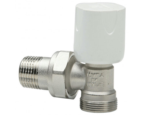 Кран шаровой LUXOR easy RS 112 1/2'' ДУ-15 PN-10 регулирующий угловой полнопроходной, латунный, наружная/наружная резьба, управление ручка-маховик