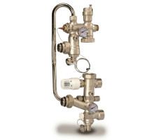 Насосно-смесительный узел LUXOR GM 1192 G1 1/2″x130мм с термостатическим клапаном 0-80°C, без насоса