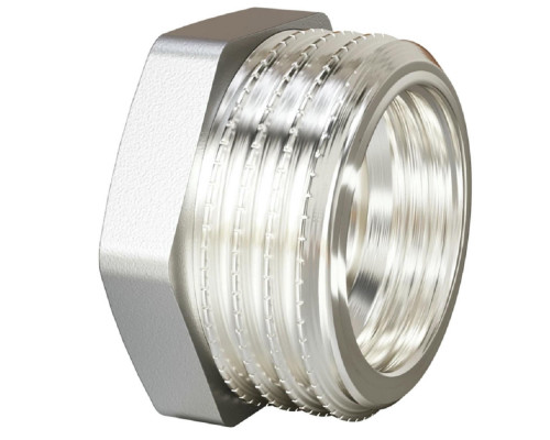 Футорка латунная никелированная LD Pride ДУ-20х15 (3/4″НР х 1/2″ ВР)