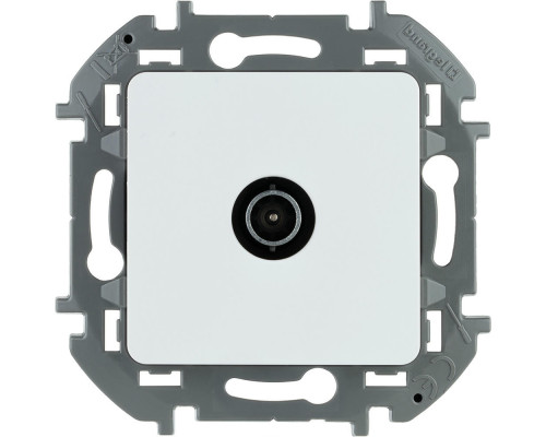 Розетка Legrand Inspiria TV 1-местная для скрытой установки IP21 5-862 мГц 10 дБ, оконечная, с вилкой TV, механизм, белая