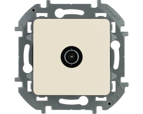 Розетка Legrand Inspiria TV 1-местная для скрытой установки IP21 5-862 мГц 10 дБ, оконечная, с вилкой TV, механизм, слоновая кость