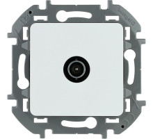 Розетка Legrand Inspiria TV 1-местная для скрытой установки IP21 5-862 мГц 14 дБ, проходная с вилкой TV, механизм,белая