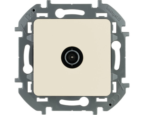 Розетка Legrand Inspiria TV 1-местная для скрытой установки IP21 5-862 мГц 14 дБ, проходная с вилкой TV, механизм,слоновая кость