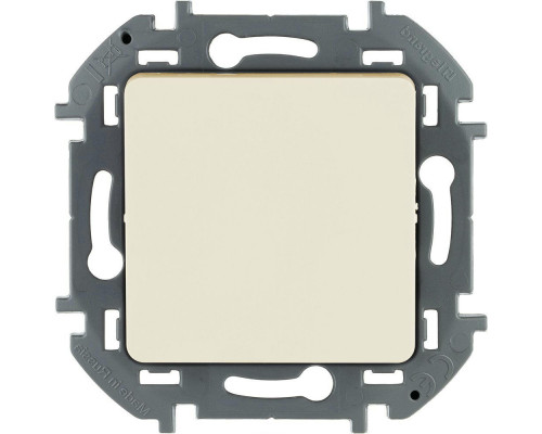 Переключатель Legrand INSPIRIA скрытый, промежуточный, количество клавиш - 1 шт, номинальный ток - 10A, степень защиты - IP20, без подсветки, механизм, цвет - слоновая кость