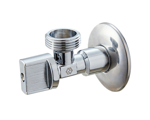 Кран шаровой MVI BV.464 1/2x3/4″ ДУ-15х20 PN-10 латунный никелированный, наружная / наружная резьба, для сантехнических приборов