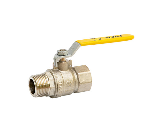 Кран шаровой MVI BV.812 3/4" ДУ-20 PN-25 латунный никелированный, внутренняя / наружная резьба, управление ручка-рычаг
